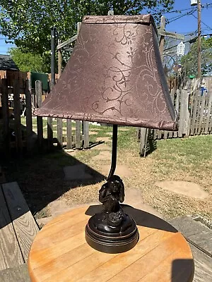 Brass Monkey Lamp With Brown Shade • $18.99