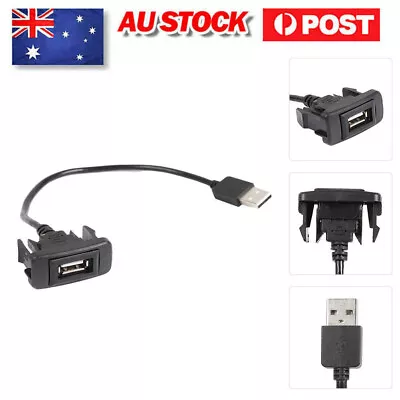 Car Dash Flush Mount USB Port Panel Extension Cable Adapter For Toyota Hilux • $9.29