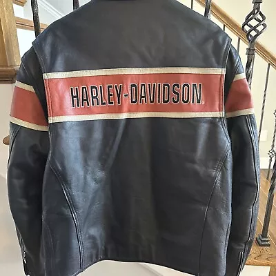 Harley Davidson Men's #1 Victory Lane Racing  Leather Jacket 2XL • $229