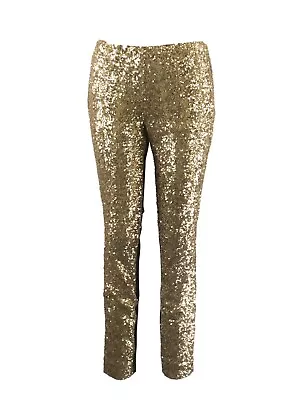 Lauren Ralph Lauren Gold Sequin Party Pants Sz 6 $195  NWOT • $49.99