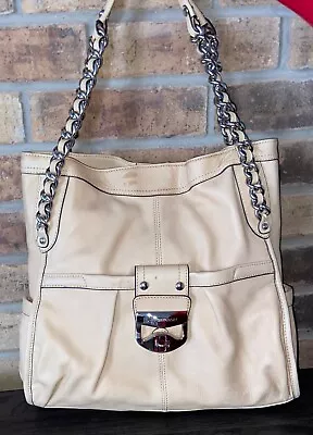 B Makowsky Addison Tote  Large Tan Pebbled Leather Guc • $35