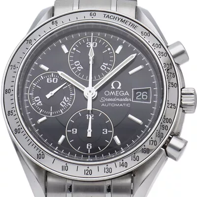 OMEGA Speedmaster Date Chronograph 1.5  3513.50 Stainless Steel MensWatch Bl... • $1487