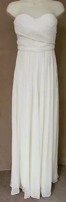 J Crew Silk Chiffon Arabelle Gown Wedding Dress Ivory Formal $575 NEW • $269.99