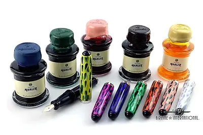 Marlen Impression Fountain Pen Set EXTREMELY RARE!!! 7 Colorful Variations! • $2500