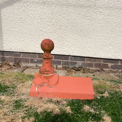 £45 • Buy Vintage Victorian Roof Finial 90° Angled Decorative Stone Ridge Tile