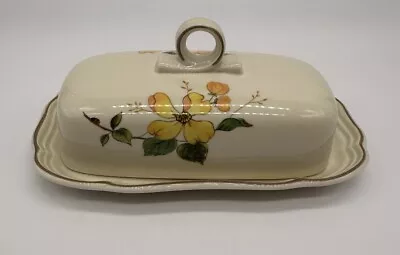 Vintage Mikasa Heritage Goldwood Covered BUTTER DISH F2001 F2003 • $22.99