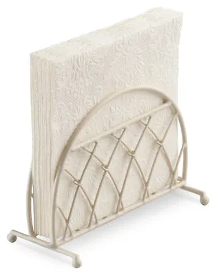 Ambiente Lattice Upright Napkin Serviette Holder Rack Storage Cream Dining Gift • £12.35