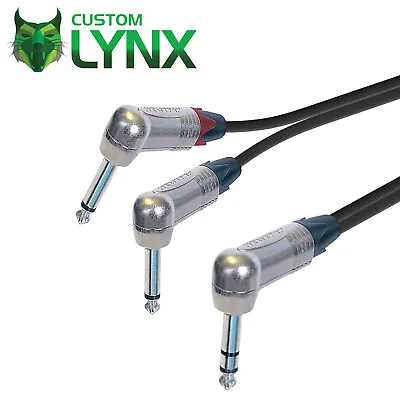£24.75 • Buy Neutrik Splitter Cable. Y Insert Lead. TRS Angled Jack To 2 X Angled Jack 1/4  