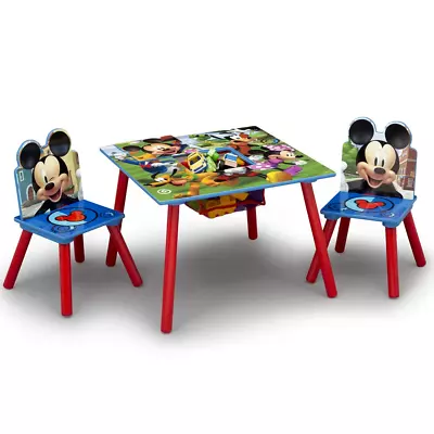 3-Piece Mickey Mouse Kids Table And Chair Set With Storage For Ages 3+ NEW • $92.12