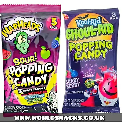 £10.99 • Buy Warheads Kool Aid Popping Candy X6 Packs Halloween Sweets Sour New American X2