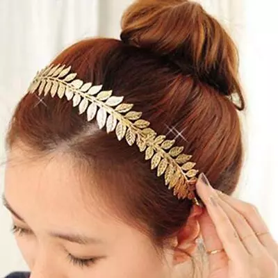 Greek Goddess Laurel Wreath Leaf Headband Band Wedding Crown Head Party • £4.96