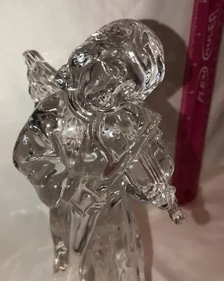 Mikasa Crystal Figurine Angel Violin Angelic Christmas Holiday Herald Fun • $14.95