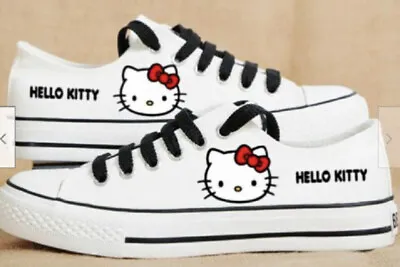 White Womens Sport Flat Kitty Canvas Sports Sneakers Wendy Loafers Athletic Slip • $29.95