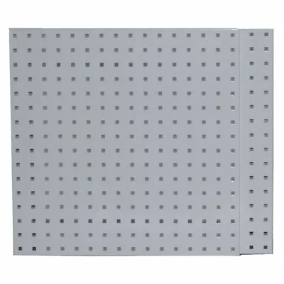 2 Pack 6YB78 Square Hole White Steel Pegboard 24  X 24  X 1/2  3/8  *DAMAGE • $42