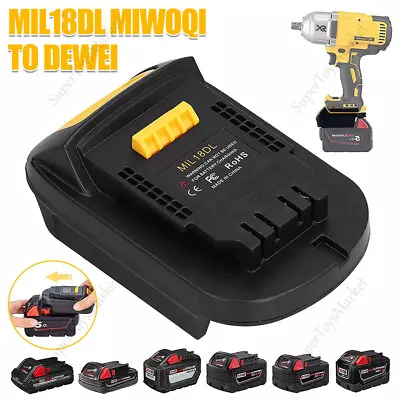 MIL18DL Battery Adapter For Milwaukee M18 Li-Ion Battey To Dewalt 18/20V Tool • $24.99