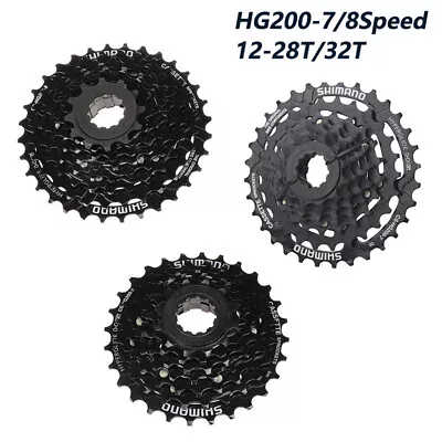 For Shimano 7/8 Speed 12-28T/32T Bicycle Cassettes Sprocket Freewheels MTB Bike • $23.99