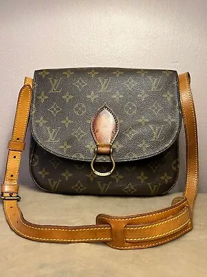 Vintage Louis Vuitton Saint Cloud Gm Brown Monogram Canvas Shoulder Bag France • $307