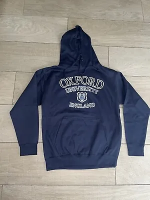 £7.99 • Buy Official Unisex Oxford University Navy Hoodie Shield & Scroll Badge Size Small