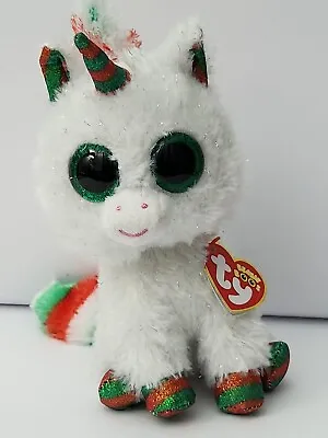 Ty Beanie Boos Snowfall The Christmas Unicorn Plush 18cm • $6.99