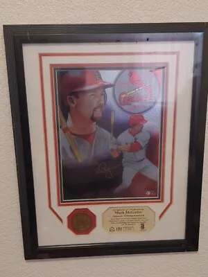 Mark McGwire Framed Display Chromium Lithograph And Coin Highland Mint 2084/2500 • $40