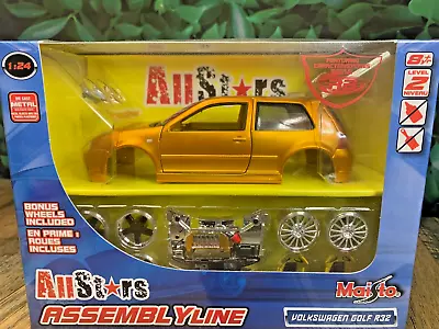 Sealed Metal Model Kit Maisto Assembly Line Volkswagen Golf R32 #39099 1:24 • $59