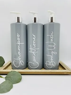 Mrs Hinch Grey SIGNATURE Personalised Bathroom Lotion Pump Bottles FREE POSTAGE! • £9.33