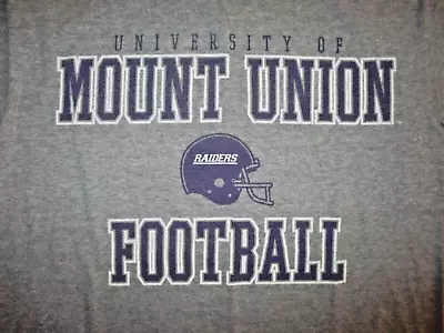 UNIVERSITY OF MOUNT UNION FOOTBALL T SHIRT Alliance Ohio Purple Raiders SMALL • $19.99