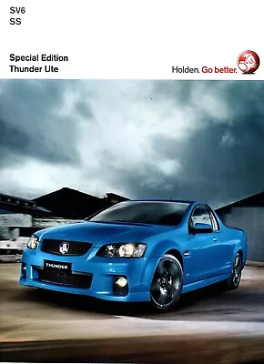 Holden Commodore VE Thunder Ute SS V8 And SV6 Brochure • $26