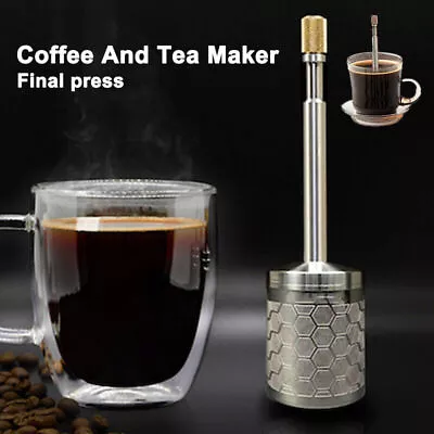 Stainless Steel FinalPress Coffee Infuser Portable Travel Coffee Filter Brewer • $15.90