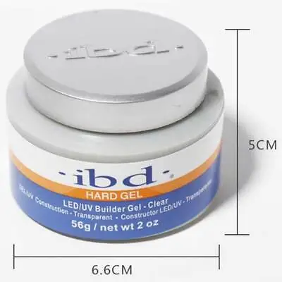 LED IBD Acrylic Hard UV Nail Builder Gel Clear 56g False Constructor Transparent • £8.16