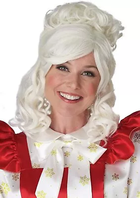 Mrs. Claus Wig Bun Clip Christmas Fancy Dress Halloween Adult Costume Accessory • $28.85