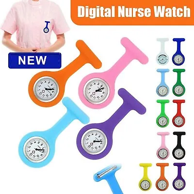 Silicone Nurse Watch Brooch Tunic Fob Nursing Nurses Pendant Clip Pocket Watch • $8.49