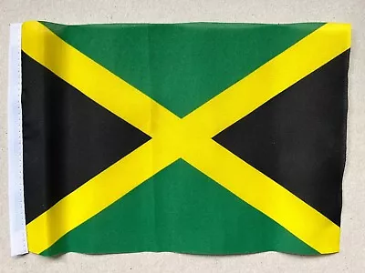 JAMAICA MINI FLAG Small 9 X6  GREAT FOR CRAFTS JAMAICAN CARIBBEAN • £3.49