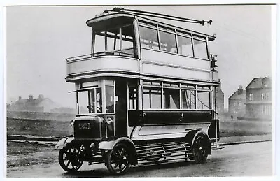 £2.25 • Buy Repro Postcard Double Deck Trolleybus Bolton To Bankfoot Bradford 1920s Unposted