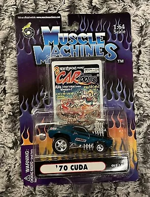 Muscle Machines Cartoons Series 1970 Cuda CO2-18 Teal 1/64 Scale  • $15