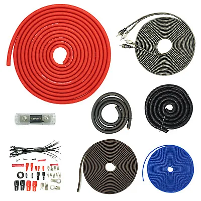 SoundBox T4AW-R 4 Gauge Amp Kit Complete Amplifier Install Wiring Cable - 4500W • $24.95