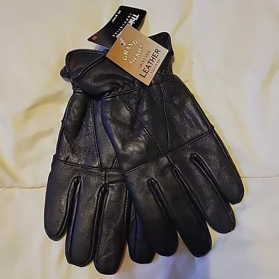 Grand Sierra Mens Genuine Leather Gloves Thinsulate Insulation 40 Gram Lambswool • $10.99