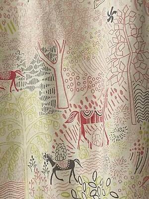 Pottery Barn Kids - Liberty London Queen Pink Print Pony Horse Flat Sheet EUC! • $31