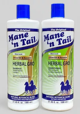 Mane 'n Tail Olive Oil & Keratin Herbal Gro Shampoo | Conditioner 800ml • £14.95