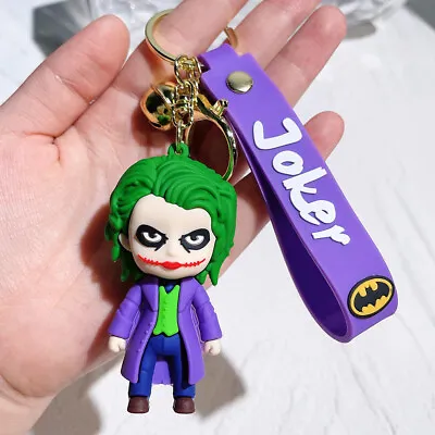 DC Joker Batman 3D Silicone Keychain Key Chain Ring Pendant Game New • $8.04