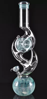 $94.04 • Buy 16  Milky Way Double Horned Thick Glass Zong Bong Bubbler Water Pipe Made In USA