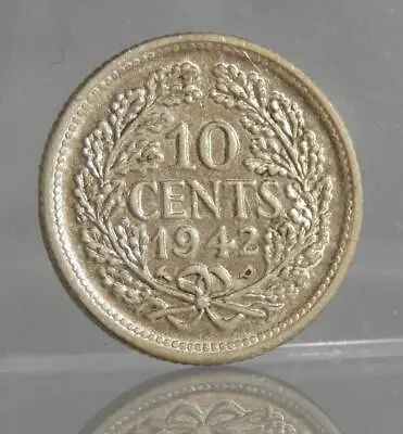 Suriname 1942-P 10 Cents Silver Coin C3716 • $17.99