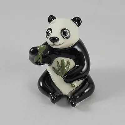 Hagen-Renaker Retired Panda Miniature Ceramic Figurine Elegant China - Used  • $14.95