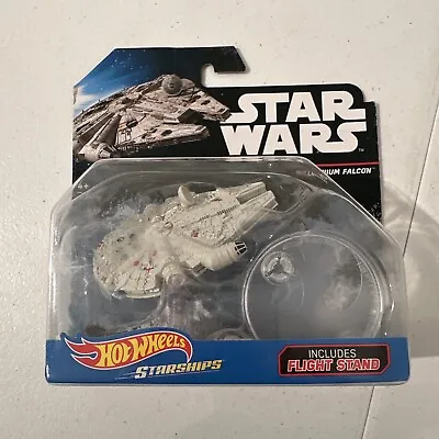 Hot Wheels Star Wars MILLENNIUM FALCON 2014 Die-cast Starships Flight Stand • $9.99