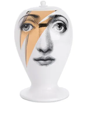 Fornasetti Face Painted Porcelain Jar $1495 Limited Edition 172/399 Vase Gold • $1250