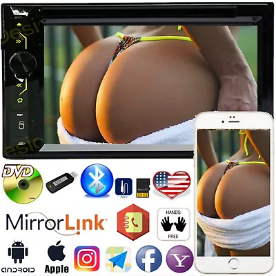 $107.48 • Buy 2Din Car Stereo DVD Radio Player BT FM Mirrorlink-GPS For Truck Van Pick Up 4x4