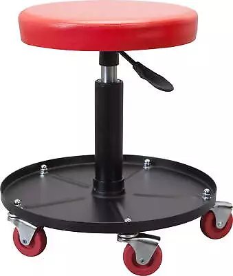 Rolling Pneumatic Creeper Garage/Shop Seat: With Tool Tray Storage Red • $37.98