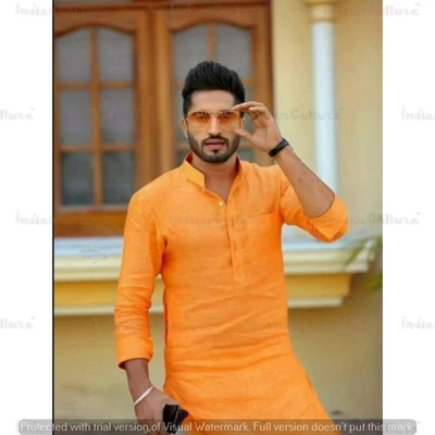 £26.28 • Buy Indian Cotton Mens Shirt Long Sleeve Kurta Loose Shirt Men’s Cotton Clothing