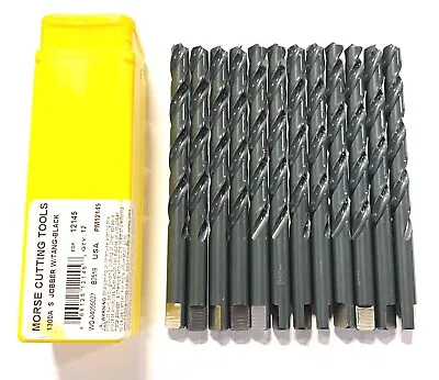 $24.40 • Buy Morse Letter S Drill Bit HSS Jobber Drills Black Oxide Tanged 118° 12 Pack USA
