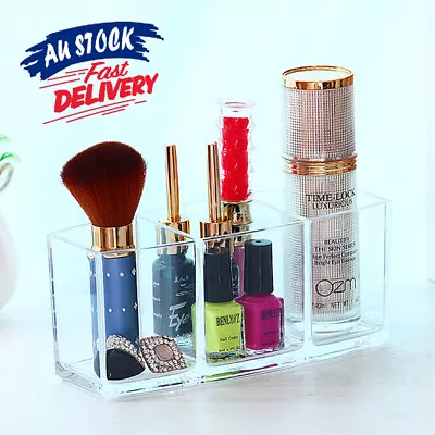 Makeup Organizer Lipstick Stand Display Holder Brush Cup Cosmetic Acrylic • $15.45